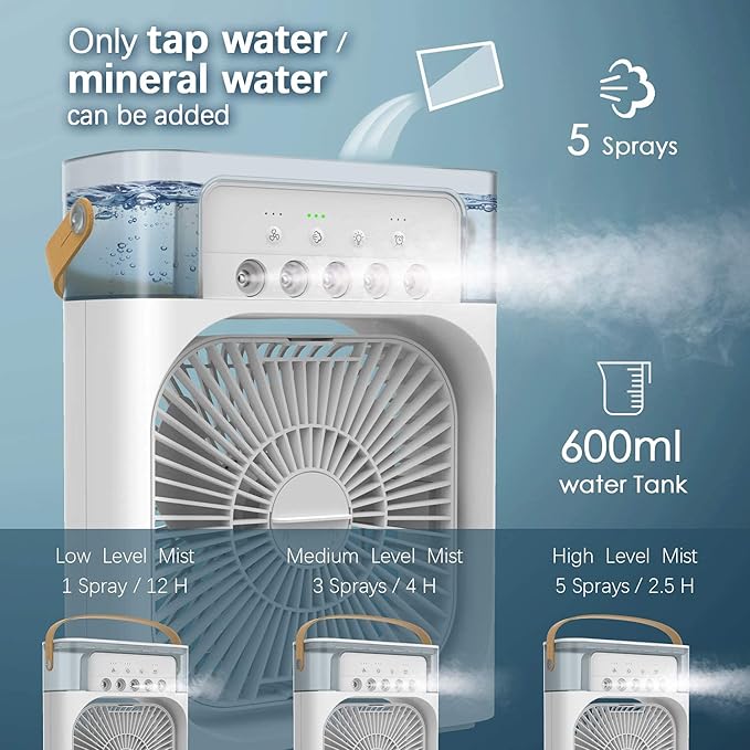 Mini Portable Air Cooler Mist Fan