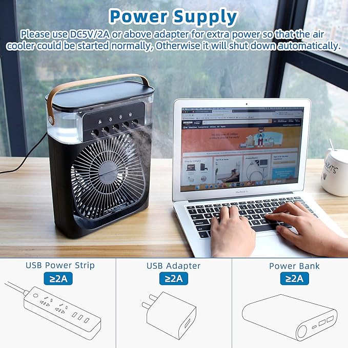 Mini Portable Air Cooler Mist Fan